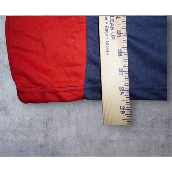 St. Louis Cardinals Performance Polo Shirt XL Blue Red Half Zip Raglan Athletic - Picture 7 of 7